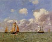 尤金 布丹 : Fishing Boats at Sea